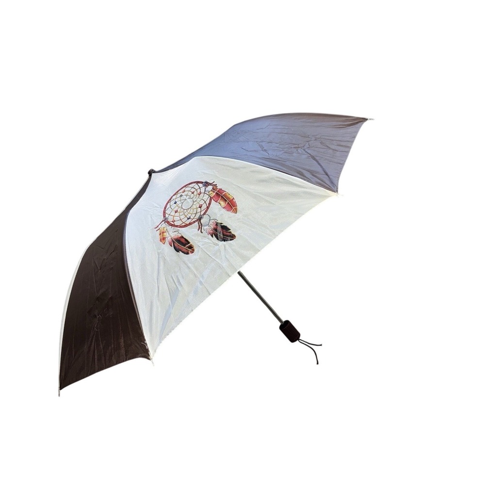 Umbrella White Brown St. Bonaventure Indian Mission And School Thoreau Vintage